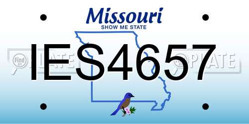 IES4657 Missouri License Plate