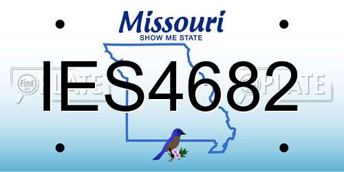 IES4682 Missouri License Plate