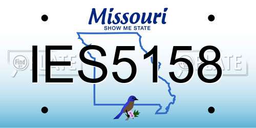 IES5158 Missouri License Plate