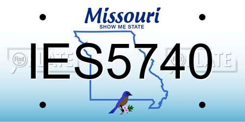 IES5740 Missouri License Plate