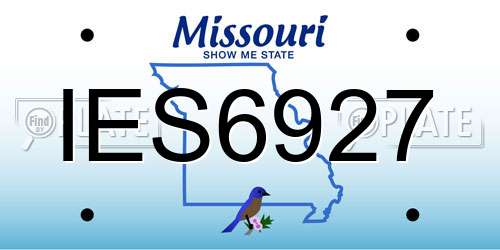 IES6927 Missouri License Plate