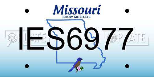 IES6977 Missouri License Plate