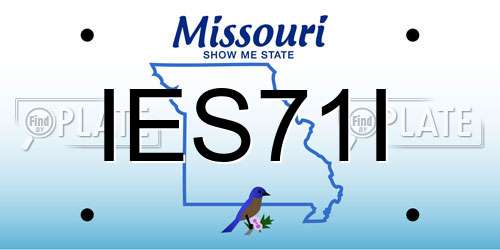IES71I Missouri License Plate