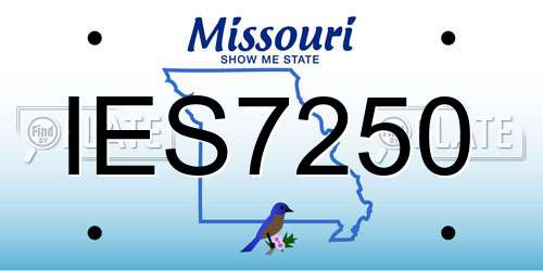 IES7250 Missouri License Plate