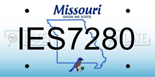 IES7280 Missouri License Plate