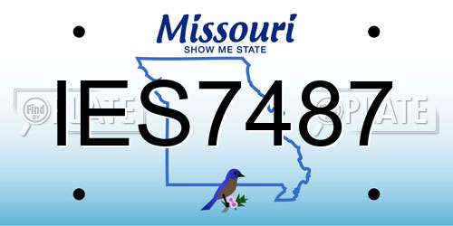 IES7487 Missouri License Plate