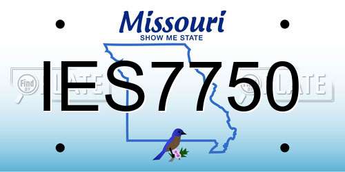 IES7750 Missouri License Plate