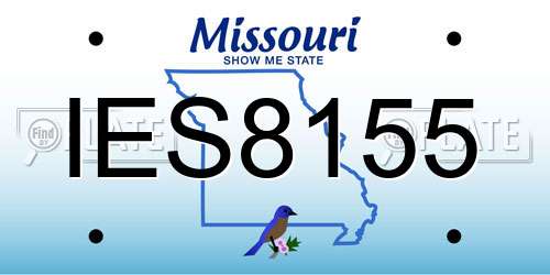 IES8155 Missouri License Plate