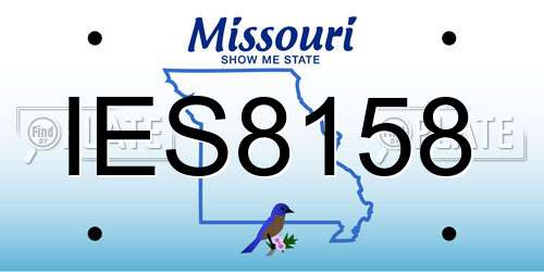 IES8158 Missouri License Plate