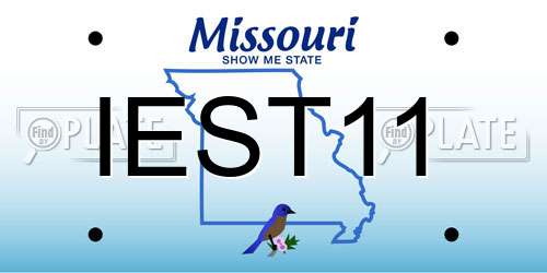 IEST11 Missouri License Plate