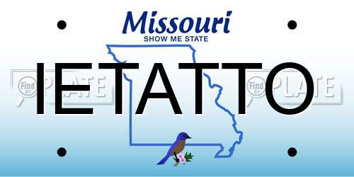 IETATTO Missouri License Plate