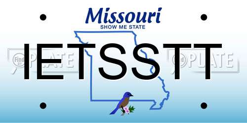 IETSSTT Missouri License Plate