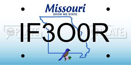 IF3O0R Missouri License Plate