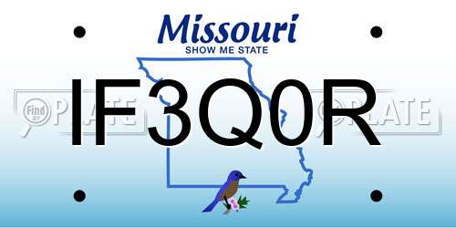 IF3Q0R Missouri License Plate