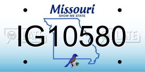 IG10580 Missouri License Plate