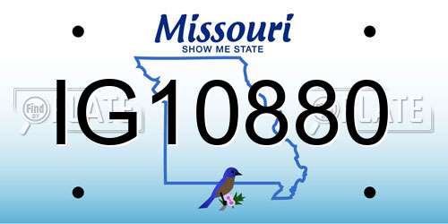 IG10880 Missouri License Plate