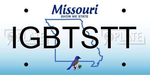 IGBTSTT Missouri License Plate