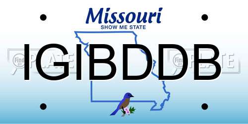 IGIBDDB Missouri License Plate