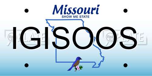 IGISOOS Missouri License Plate