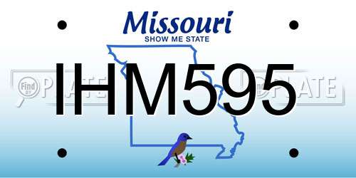 IHM595 Missouri License Plate