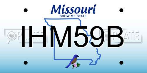 IHM59B Missouri License Plate