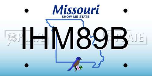 IHM89B Missouri License Plate