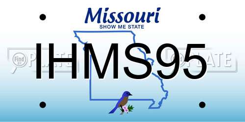 IHMS95 Missouri License Plate