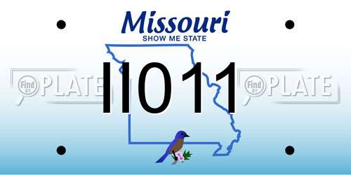 II011 Missouri License Plate