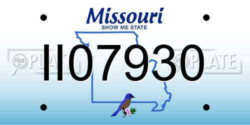 II07930 Missouri License Plate