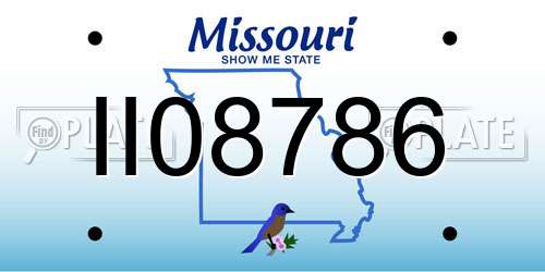 II08786 Missouri License Plate