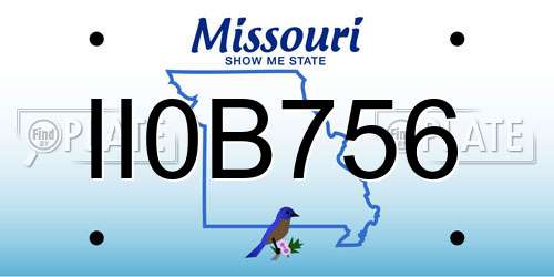 II0B756 Missouri License Plate