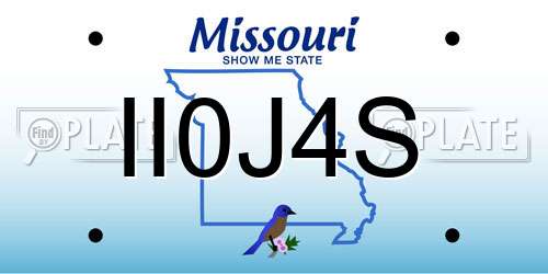 II0J4S Missouri License Plate