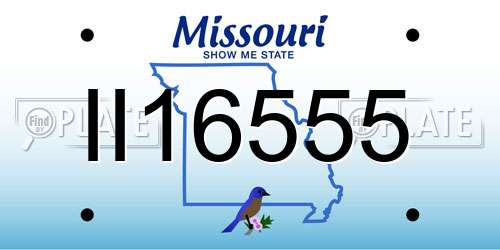 II16555 Missouri License Plate