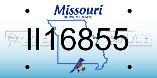 II16855 Missouri License Plate