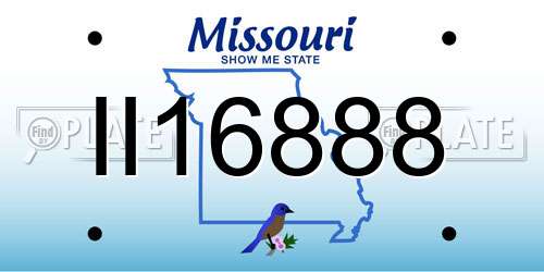 II16888 Missouri License Plate