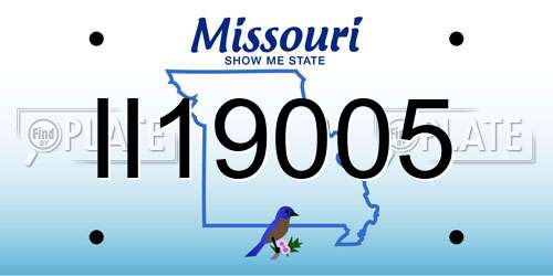 II19005 Missouri License Plate