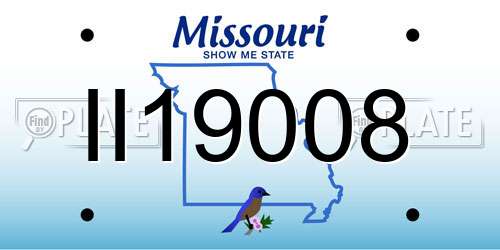 II19008 Missouri License Plate