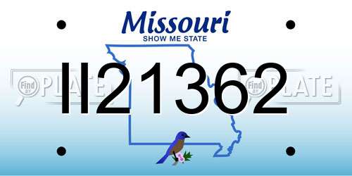 II21362 Missouri License Plate