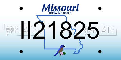 II21825 Missouri License Plate
