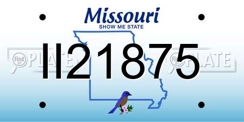 II21875 Missouri License Plate