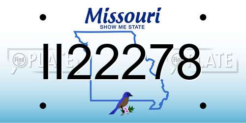 II22278 Missouri License Plate