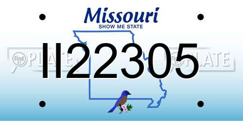 II22305 Missouri License Plate