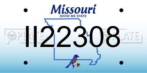 II22308 Missouri License Plate