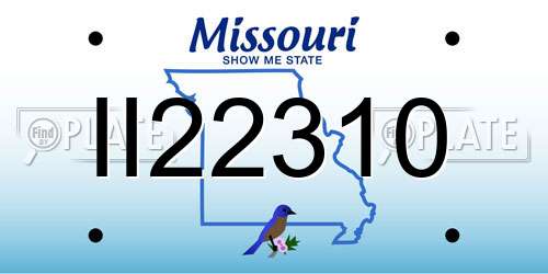 II22310 Missouri License Plate