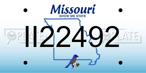 II22492 Missouri License Plate