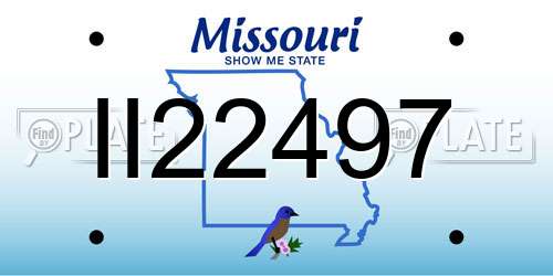 II22497 Missouri License Plate