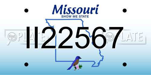 II22567 Missouri License Plate
