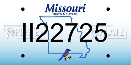 II22725 Missouri License Plate