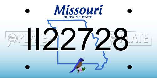 II22728 Missouri License Plate