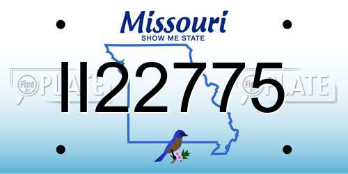 II22775 Missouri License Plate